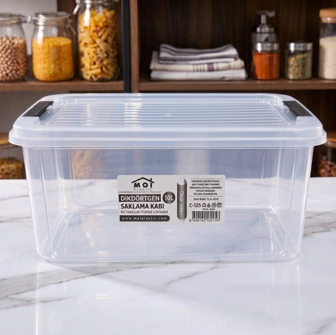 MOİ PLASTİC STOR-BOX DİKDÖRTGEN SAKLAMA KABI 10 LT