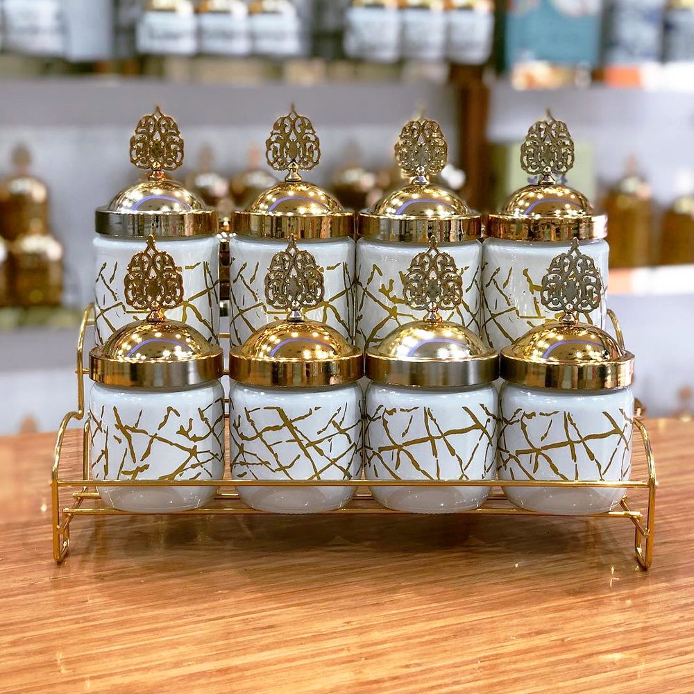 NZM ART DESING METAL STAND 8'Lİ BAHATAR TAKIMI ( KARMA MODEL )