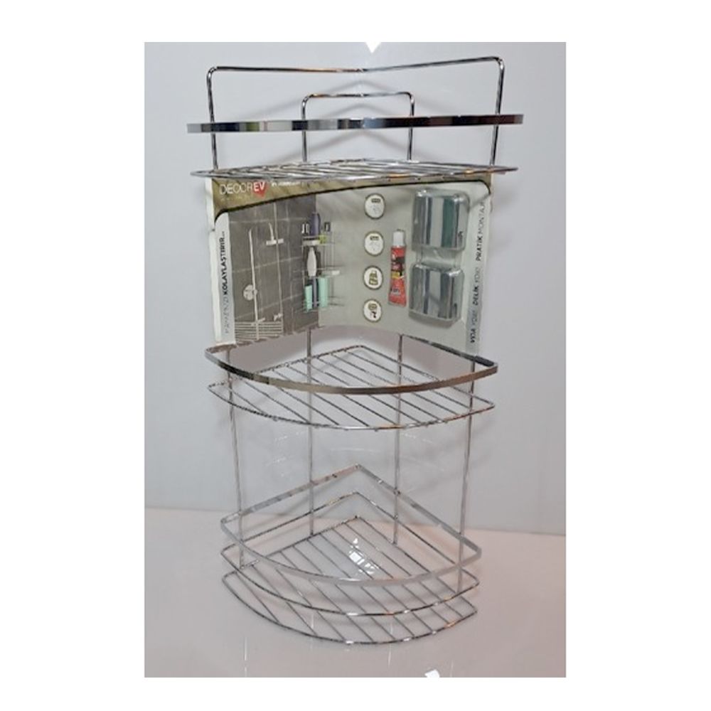 DECOREV ÜÇLÜ KROM BANYO KÖŞELİĞİ