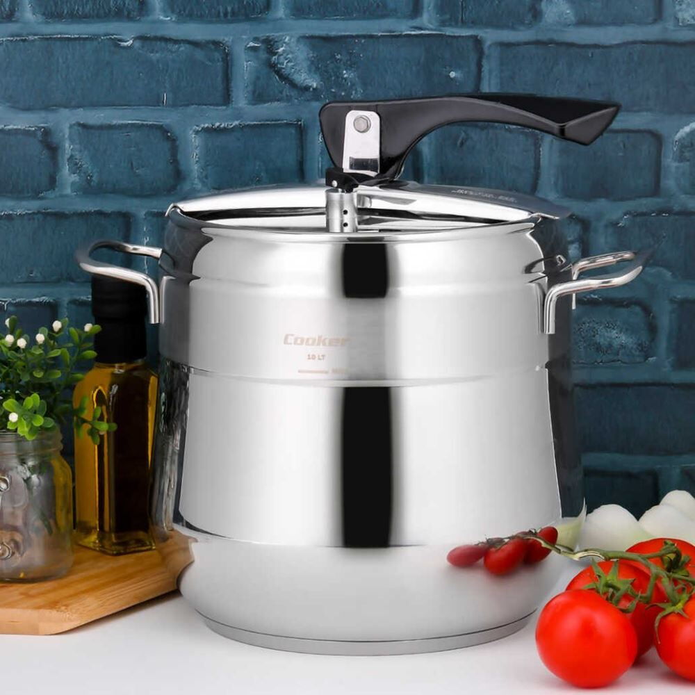 COOKER LARA DÜDÜKLÜ ÇELİK TENCERE 10 LT