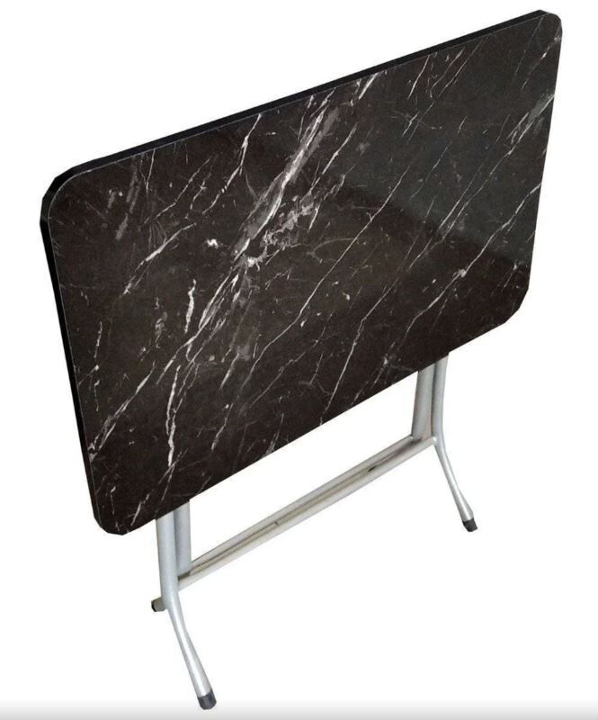 PALERMO MDF ÇİFT RENK KROM AYAKLI MASA 70x120cm