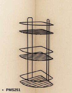 PARMEVA 3 KATLI BANYO KÖŞELİĞİ SİYAH