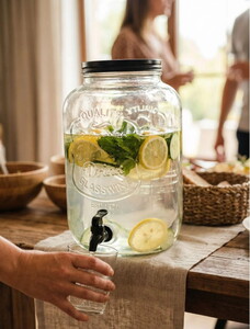 TUTKU YUVARLAK YAZILI CAM SEBİL 5.5 LT