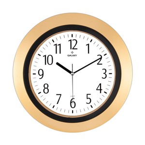 GALAXY DUVAR SAATİ GOLD KASA SİYAH ÇERÇEVE