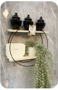 PARMEVA 2 KATLI AHŞAP YUVARLAK ORGANİZER