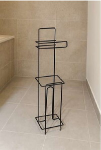 PARMEVA YEDEKLİ WC KARE MODEL KAĞITLIK SİYAH