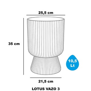  SERİNOVA LOTUS AYAKLI SAKSI 10.5 LT NO:3