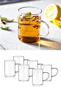 TUTKU 6'LI TERMİSİL KULPLU CAM BARDAK 200ml