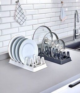 LOTTA KARALI PLASTİK TENCERE KAPAK ORGANİZERİ