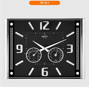 GALAXY BAROMETRELİ KABARTMA RAKAMLI DUVAR SAATİ
