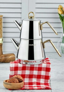 COOKER BİANCO ÇELİK MİNİ ÇAYDANLIK TAKIMI ALTIN