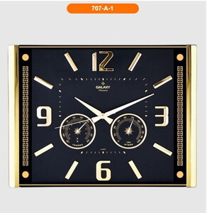 GALAXY BAROMETRELİ KABARTMA RAKAMLI DUVAR SAATİ