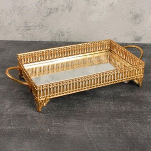 LEİLA ZARİF DİKDÖRTGEN KÜÇÜK TEPSİ 30X19X8