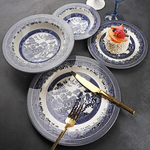 KOSOVA DARK BLUE CHURCHİLL 24 PARÇA 6 KİŞİLİK YEMEK TAKIMI