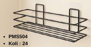 PARMEVA YAPIŞKANLI TEK KATLI ŞAMPUANLIK SİYAH