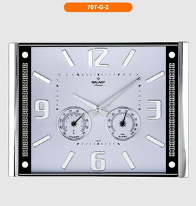 GALAXY BAROMETRELİ KABARTMA RAKAMLI DUVAR SAATİ