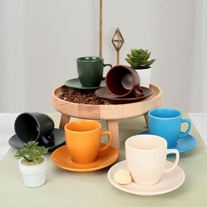 KERAMİKA MAGİC RENKLİ KAHVE TAKIMI 12 PARÇA MAT