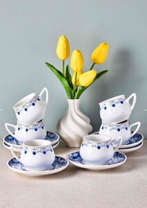 PEROTTİ 6'LI MAVİBAHÇE KAHVE FİNCAN TAKIMI