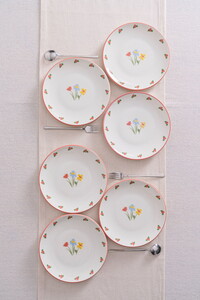 RUBİ PORSELEN LİORA 6'LI PASTA TABAĞI