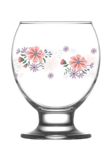 LAV FLOWER 3'LÜ ÇİÇEK DEMETİ MEŞRUBAT BARDAĞI 280cc