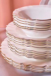  PEROTTİ SUNFLOWER OPAL 24 PARÇA 6 KİŞİLİK YEMEK TAKIMI