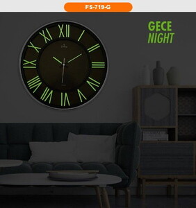 GALAXY FOSFORLU DUVAR SAATİ