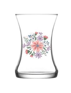 LAV FLOWER 6'LI ÇİÇEK DEMETİ ÇAY BARDAĞI 175cc
