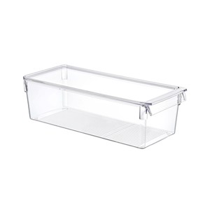  EMHOUSE TALL CLEAR KRİSTAL KAPAKLI ORGANİZER MİDİ (36x15x10 cm)