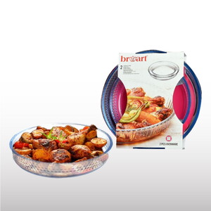  BORART YUVARLAK PETEK DESENLİ 2'Lİ TEPSİ