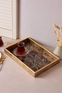 PEROTTİ TURİN BLACK MARBLE TEPSİ 25x37cm