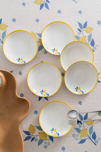  RUBİ PORSELEN LEMON 6'LI YEMEK TABAĞI