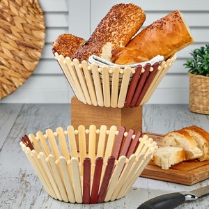 COOKER AHŞAP YUVARLAK EKMEK SEPETİ