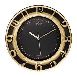 GALAXY DUVAR SAATİ GOLD RAKAM SİYAH KADRAN