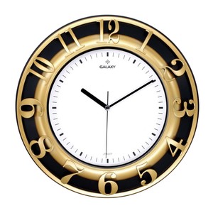 GALAXY DUVAR SAATİ GOLD RAKAM BEYAZ KADRAN
