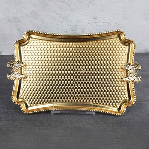  LEİLA KELEBEKLİ METAL DİKDÖRTGEN TEPSİ 27X17cm