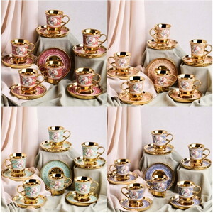 **NET**PEROTTİ 6'LI BRİTİSH KAHVE FİNCAN TAKIMI