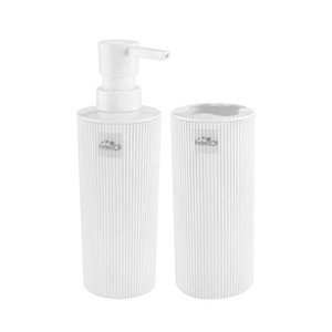 KRD HOME LİZA YUVARLAK 2\'Lİ BANYO SETİ MAT