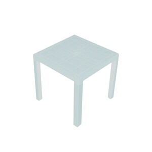 SAĞLAM MANDELLA ELİT CAMSIZ BEYAZ RATTAN MASA 80x80cm
