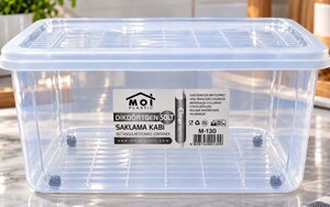 MOİ PLASTİC CLEAR SERİES DİKDÖRTGEN SAKLAMA KABI 50 LT