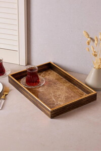 PEROTTİ TURİN BROWN MARBLE TEPSİ 25x37cm
