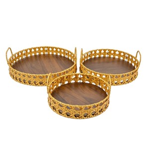  SEVER PLASTİK RATTAN S/3 TEPSİ SET