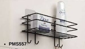 PARMEVA YAPIŞKANLI KANCALI ŞAMPUANLIK SİYAH