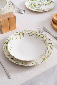 RUBİ PORSELEN OLİVE 6'LI YEMEK TABAĞI