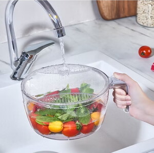  CULIQ KRİSTAL SÜZGEÇLİ PİRİNÇ & SEBZE YIKAMA KABI