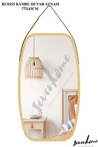  SEVER BAMBU DUVAR AYNASI 77x43cm