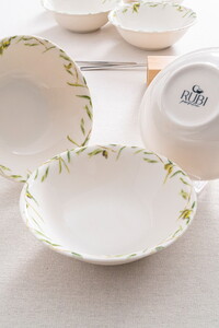 RUBİ PORSELEN OLİVE 6'LI ÇORBA TABAĞI