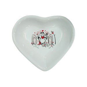 KERAMİKA ÇIKARTMALI KALP ÇEREZLİK 14cm