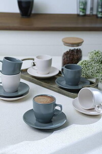 KERAMİKA MAGİC 6 KİŞİLİK RENKLİ KAHVE FİNCAN TAKIMI