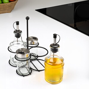 KOSOVA METAL 4'LÜ YAĞLIK SİRKELİK VE TUZLUK SETİ