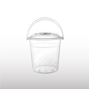  QS QUALİTY ŞEFFAF PRİZMA KAPAKLI SU KOVASI 5LT